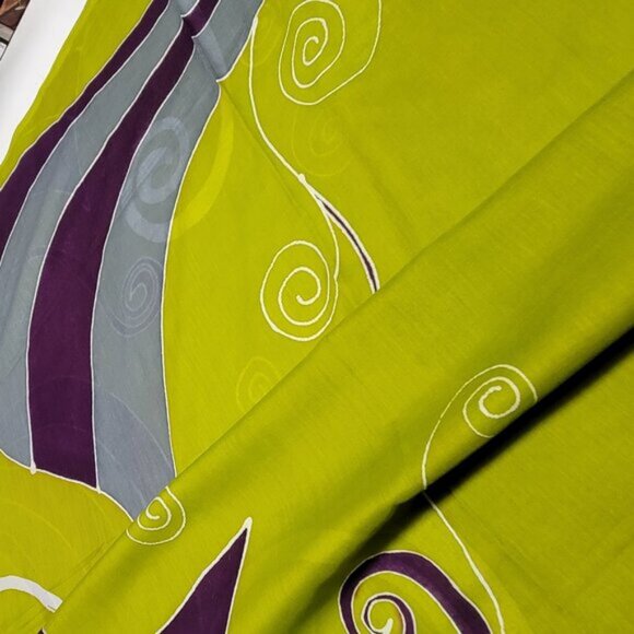 Womens Sarong Cotton Wrap, Handpainted Batik Wrapskirt Beach Pareo Beachwear-NEW - Picture 4 of 6